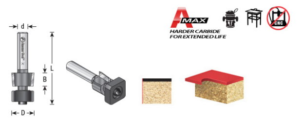 Amana Tool 1/2 in Trimmers Euro TM Square BB 47147