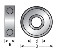 Amana Tool 3/16x5/16x1/8 in Ball Bearing 47789