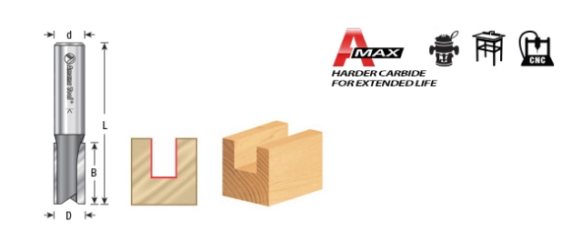 Amana Tool 1/2 inx2-1/2 in x 1/2 in Shankx 5-1/2 in Long 45427-01