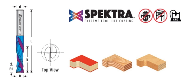 Amana Tool SC. Compression 3/8 Dia., Spektra 46172-K