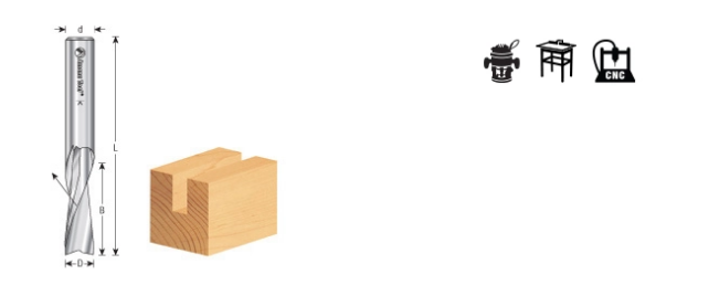 Amana Tool SC.Solid Wood 3/8 in Dia.x3-1/4 in OL 46259S