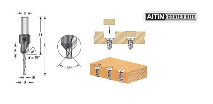 Amana Tool CT Countersink, #2 Screw 55200XL