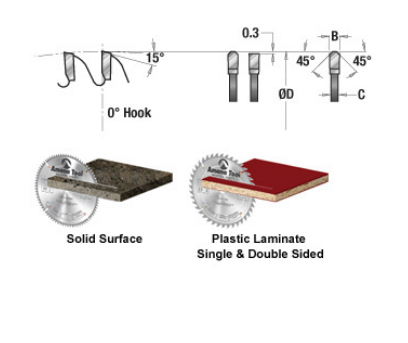 Amana Tool 12 in /84T M-TCG Solid Surface 612841-30