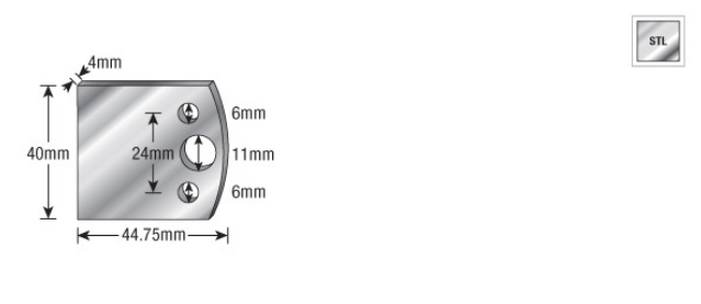 Amana Tool 40mm Shaper Blank Knives Pair 64RM193