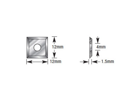 Amana Tool 12x12xx1.5mm DLC S.C Knives AMA-12-DLC