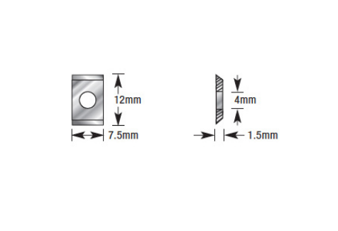 Amana Tool 7.5mm x 12mm x 1.5mm Knife AMA-17