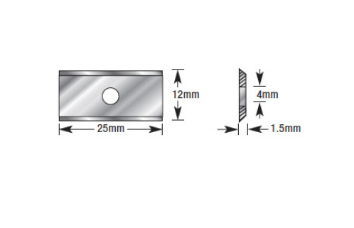 Amana Tool 25x12x1.5mm Replacement Carbide Knife AMA-25