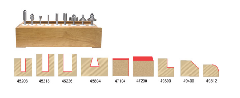Amana Tool 11-pc Router Set 1/4 in Shank AMS-111