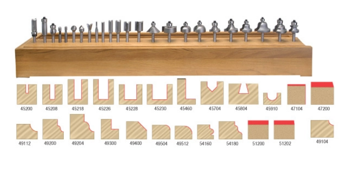 Amana Tool 24 pc Set 1/4 in Shank AMS-124