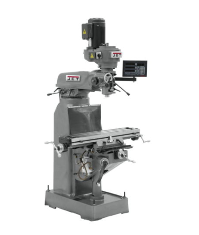Jet JVM-836-3 Mill With 3-Axis Newall NMS800 DRO (Quill) With X-Axis Powerfeed 691185