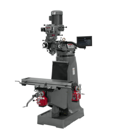 Jet JTM-2 Mill With 3-Axis Newall NMS800 DRO (Quill) With X and Y-Axis Powerfeeds 691199