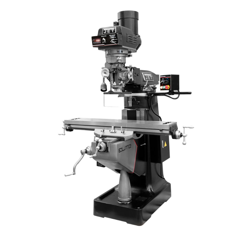 Jet EVS-949 Mill with 3-Axis ACU-RITE 203 (Knee) DRO and X, Y, Z-Axis JET Powerfeeds 894328