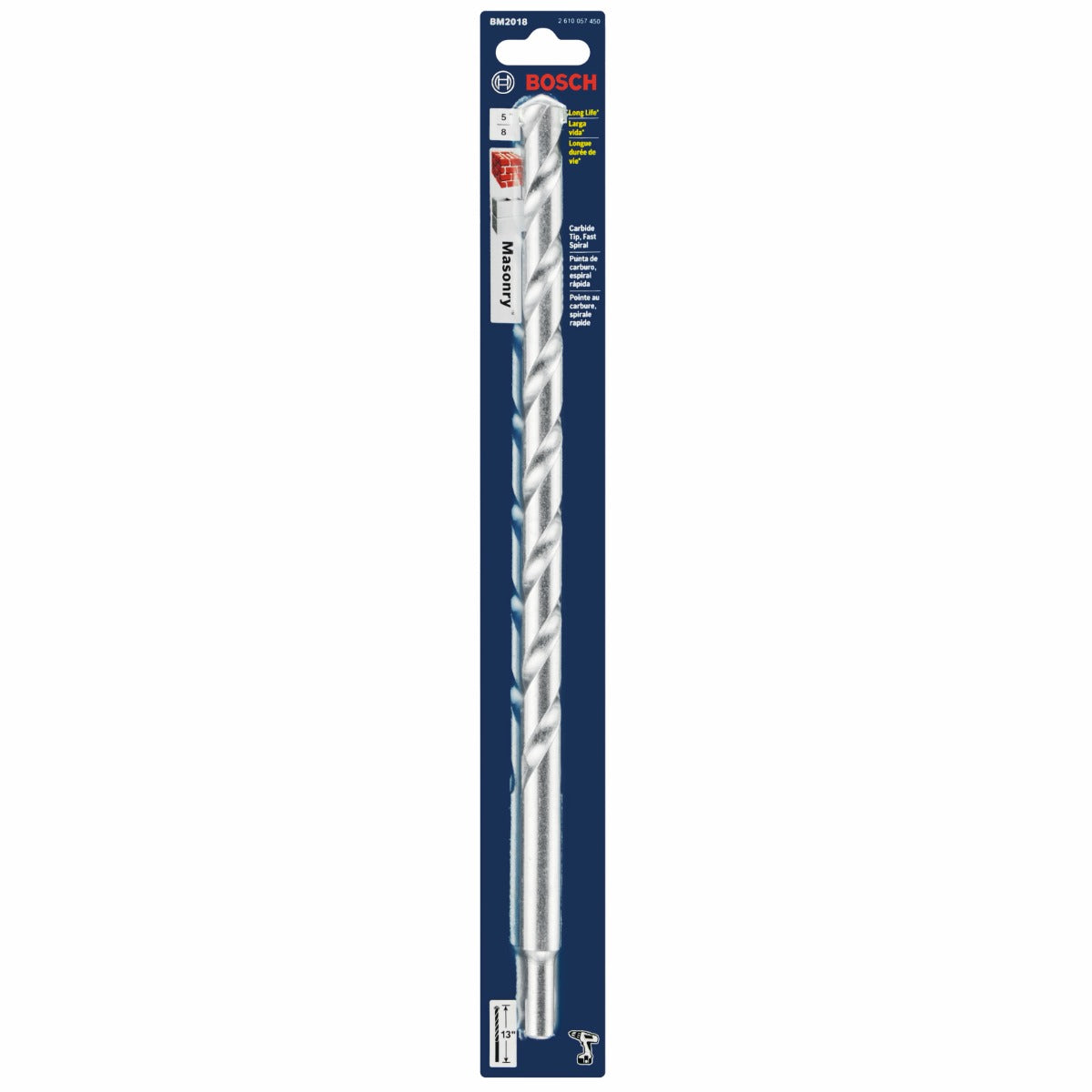 Bosch 5/8 x 11 x 13" Spiral Rotary Masonry Drill Bit BM2018