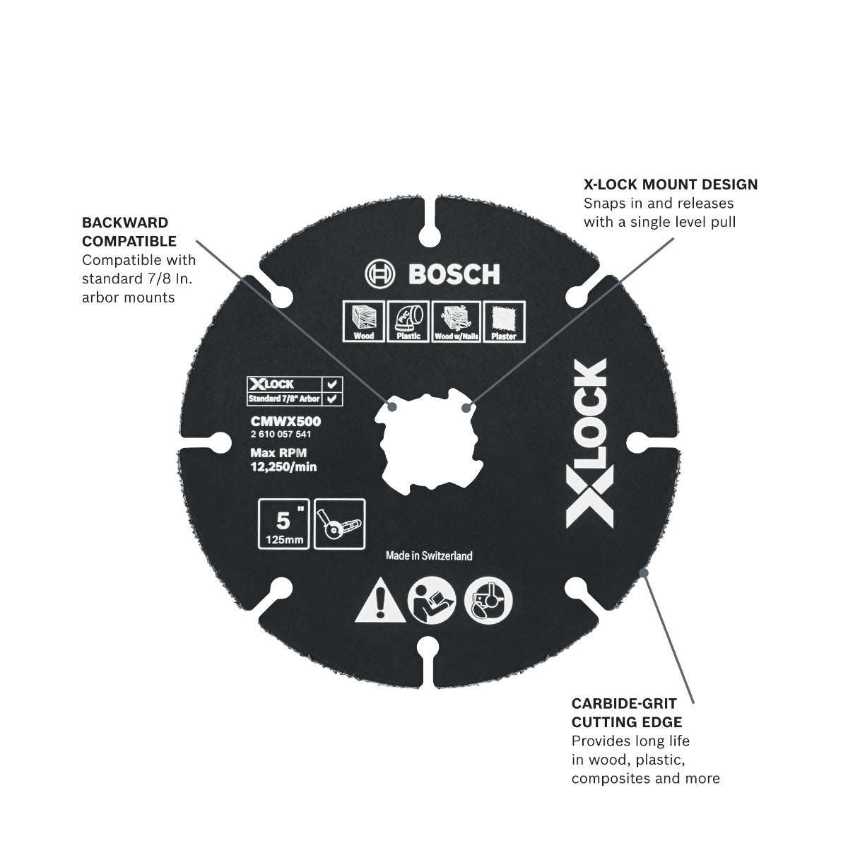 Bosch 5 in. X-LOCK Carbide Multi-Wheel