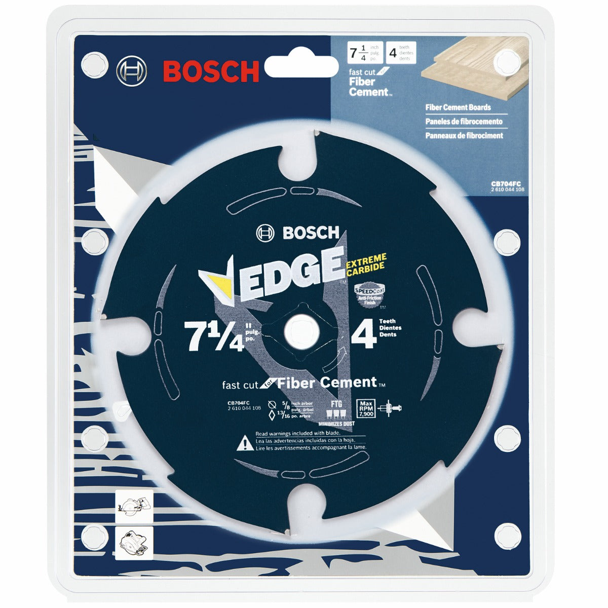 Bosch 7-1/4 in. 4 Tooth Edge Diamond-Impregnated Carbide-Tipped Saw Blade