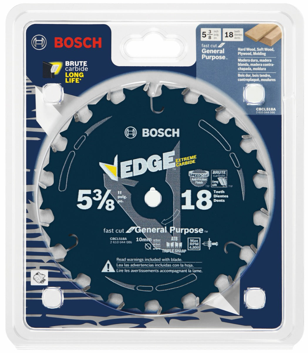 Bosch 5-3/8 in. 18 Tooth Edge Circular Saw Blade for Fast Cuts