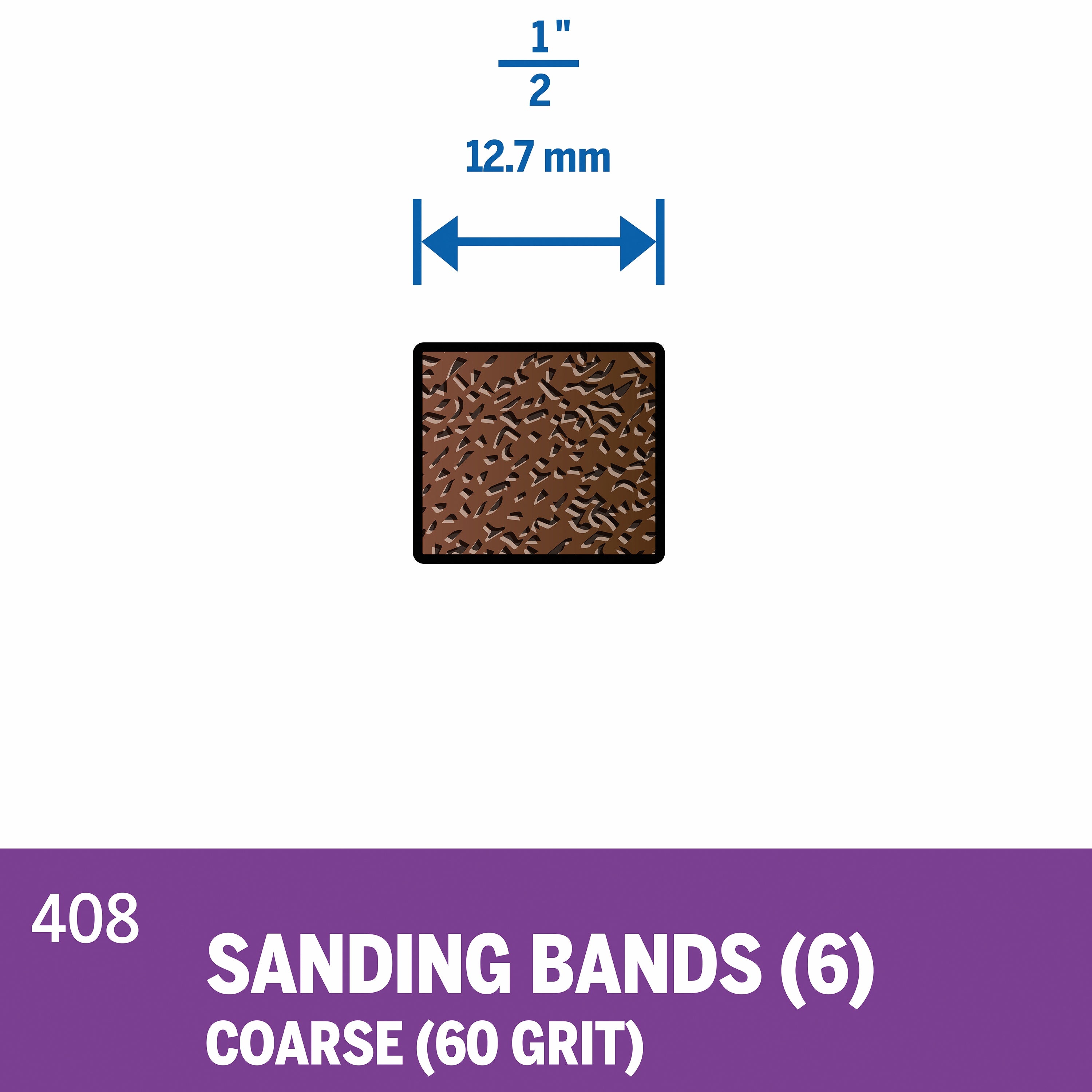 Dremel 1/2 in. 60 Grit Sanding Band, 6-Pack 408