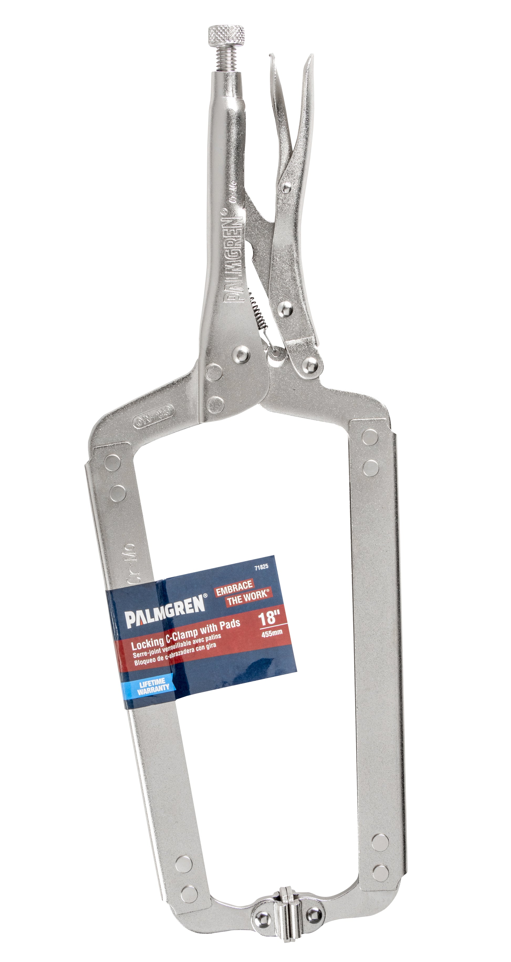 Palmgren 18" Locking C-Clamp with Pads 71825