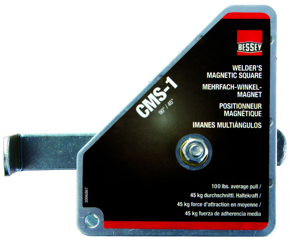 Bessey Tools Chunky Magnetic Welding Square, 45 and 90 Degree, 100 lb. Pull Force CMS-1