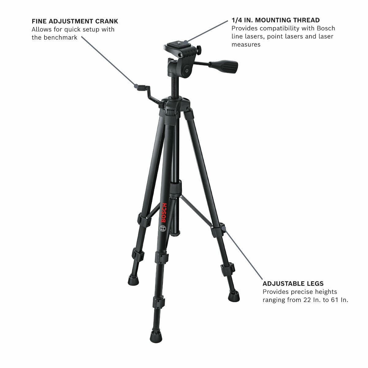 Bosch 61 in. Compact Tripod