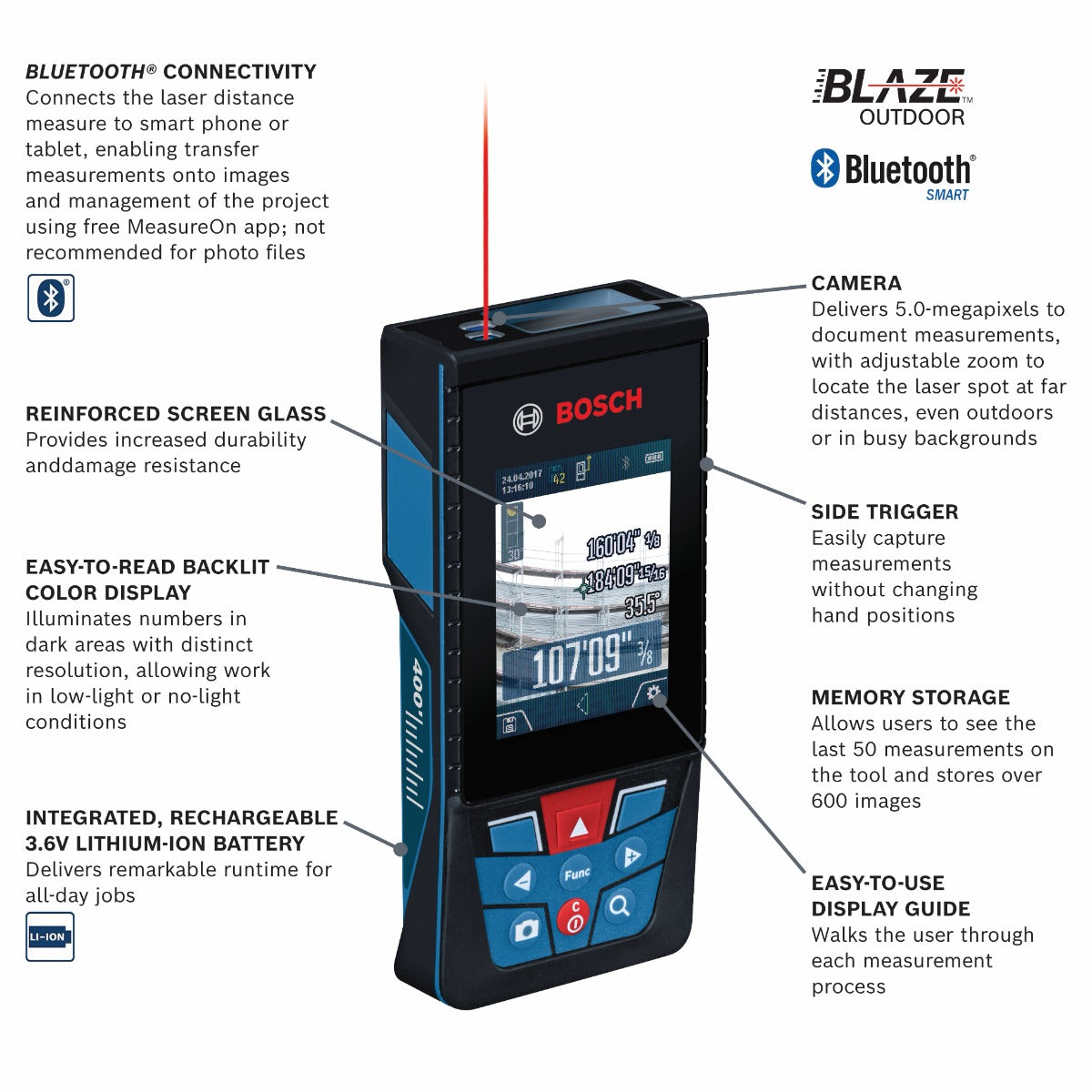 Bosch Outdoor Laser Measure with Camera