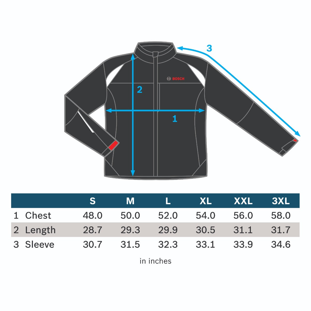 Bosch 12V Max Heated Jacket Kit w/ 2.0 Battery, Charger S GHJ12V-20SN12