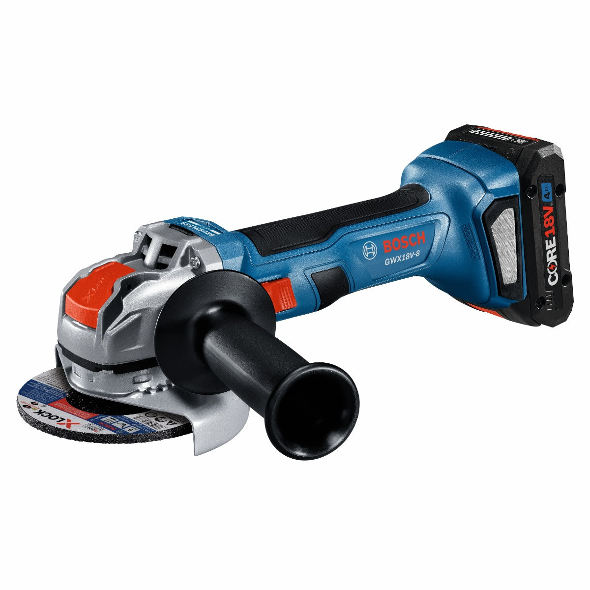 Bosch 18V 4-1/2" X-Lock Grinder w/ 4.0 CORE Compact Battery GWX18V-8B15