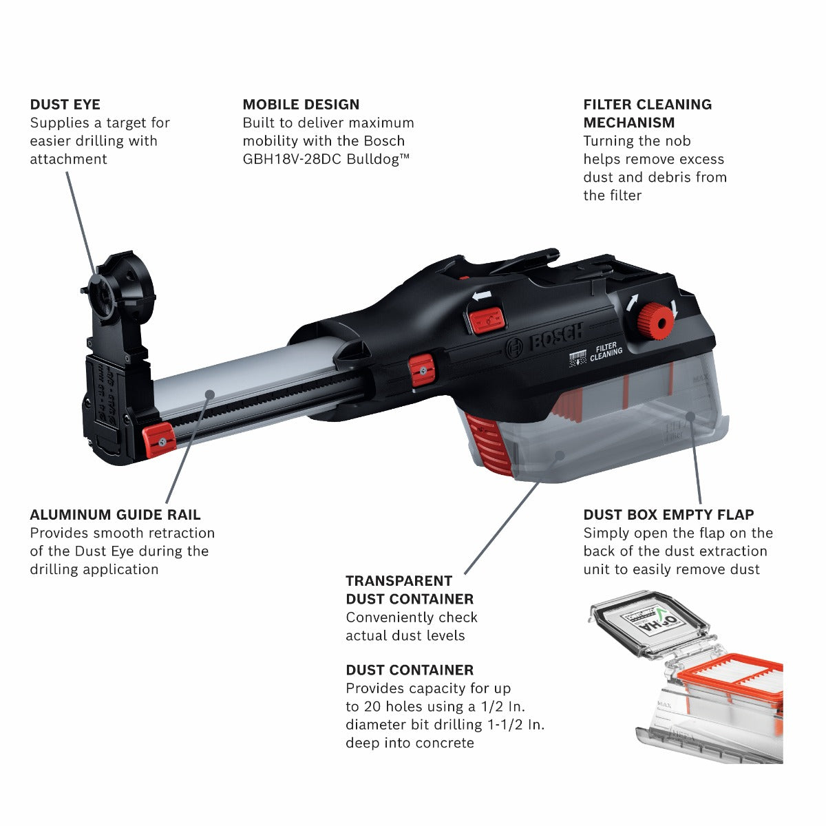 Bosch 1-1/8" Dust Extractor GDE28D