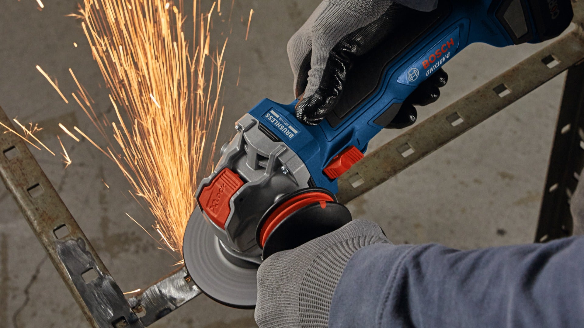 Bosch 18V 4-1/2" X-Lock Grinder w/ 4.0 CORE Compact Battery GWX18V-8B15