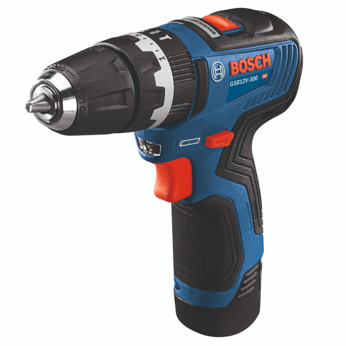 Bosch 12V Max Brushless Hammer Drill Kit w/ 2, 2.0 Batteries GSB12V-300B22