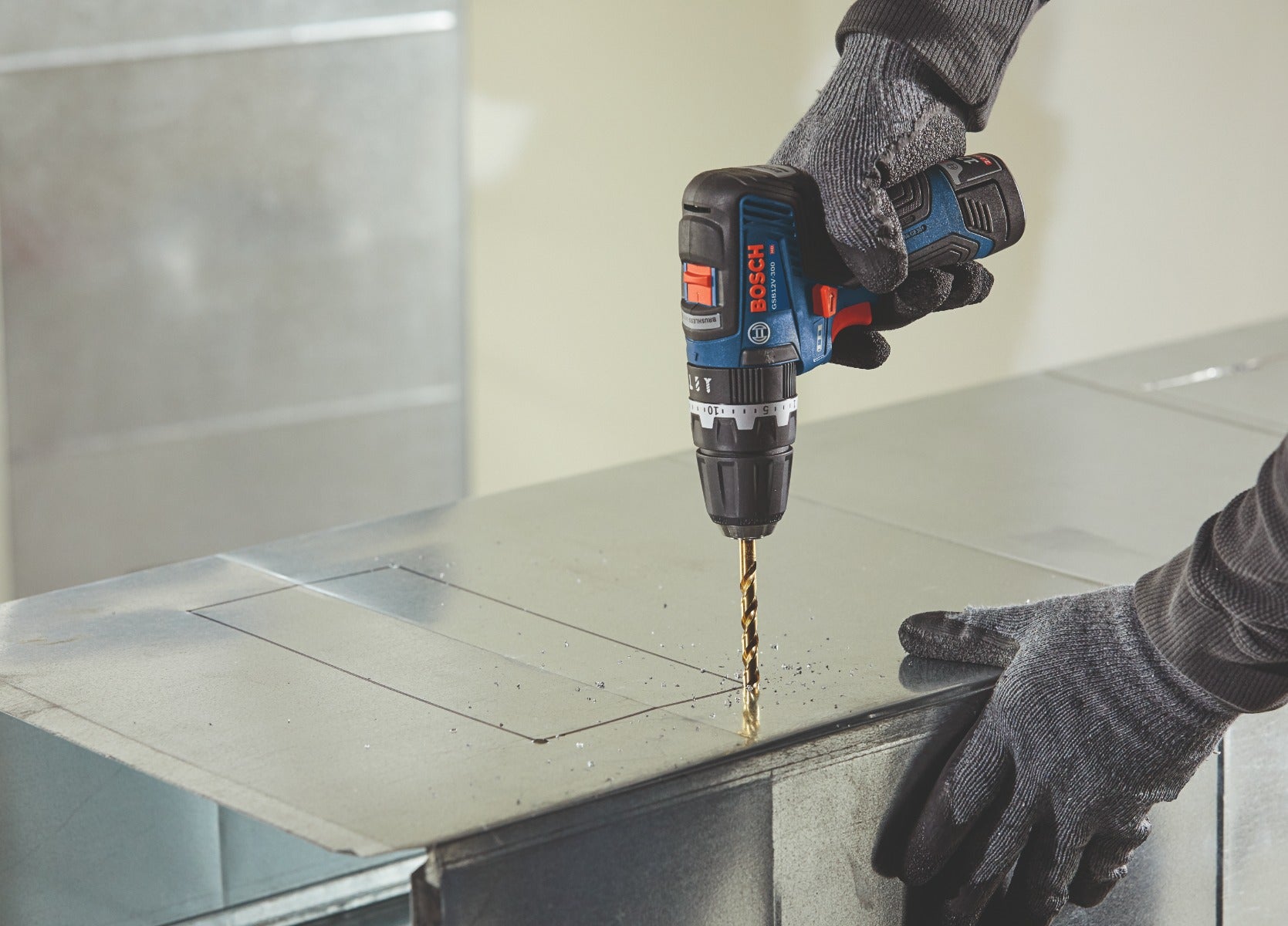 Bosch 12V Max Brushless Hammer Drill Kit w/ 2, 2.0 Batteries GSB12V-300B22