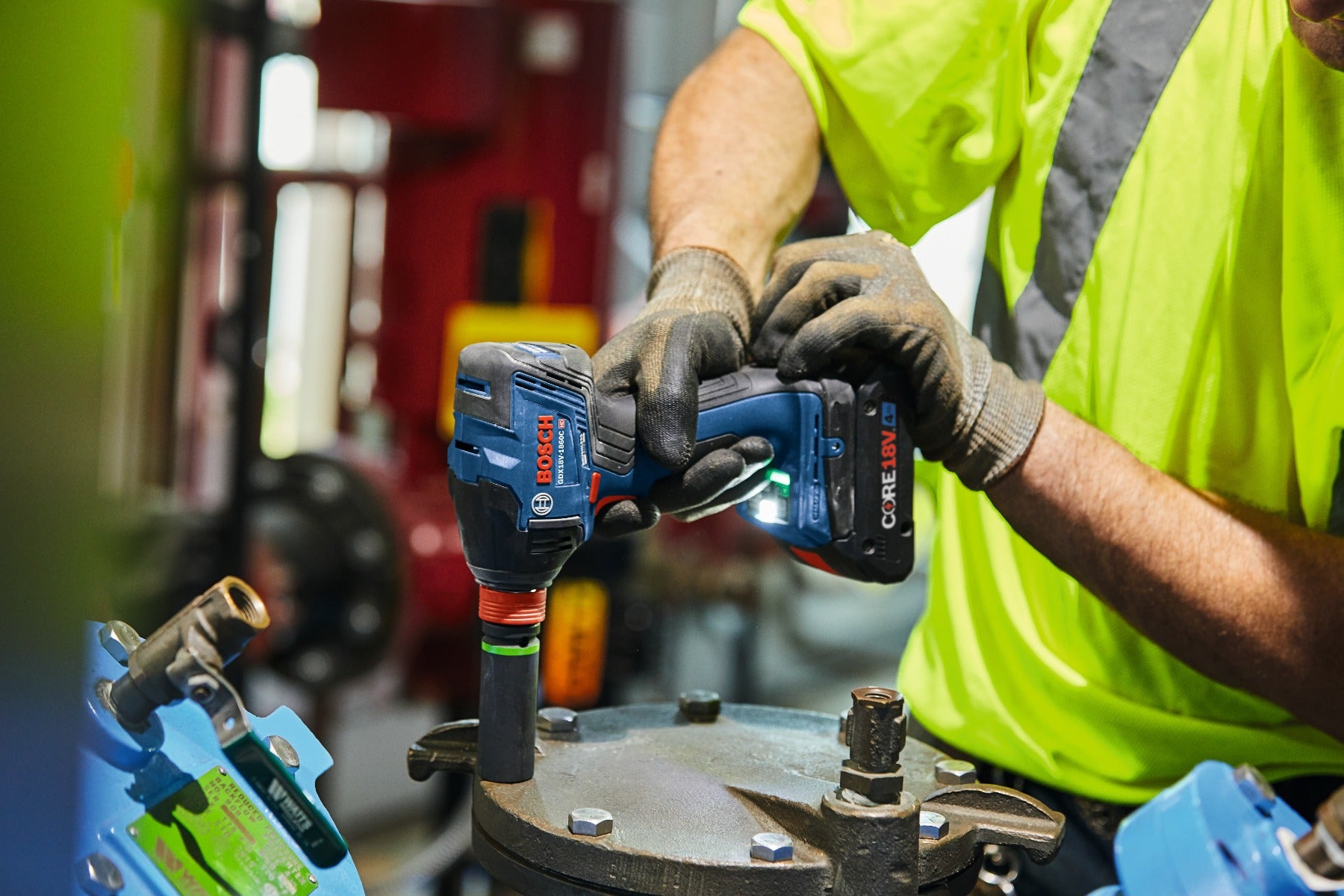 Bosch 18V Connected Socket-Ready Impact Driver, 1 Battery GDX18V-1860CB15