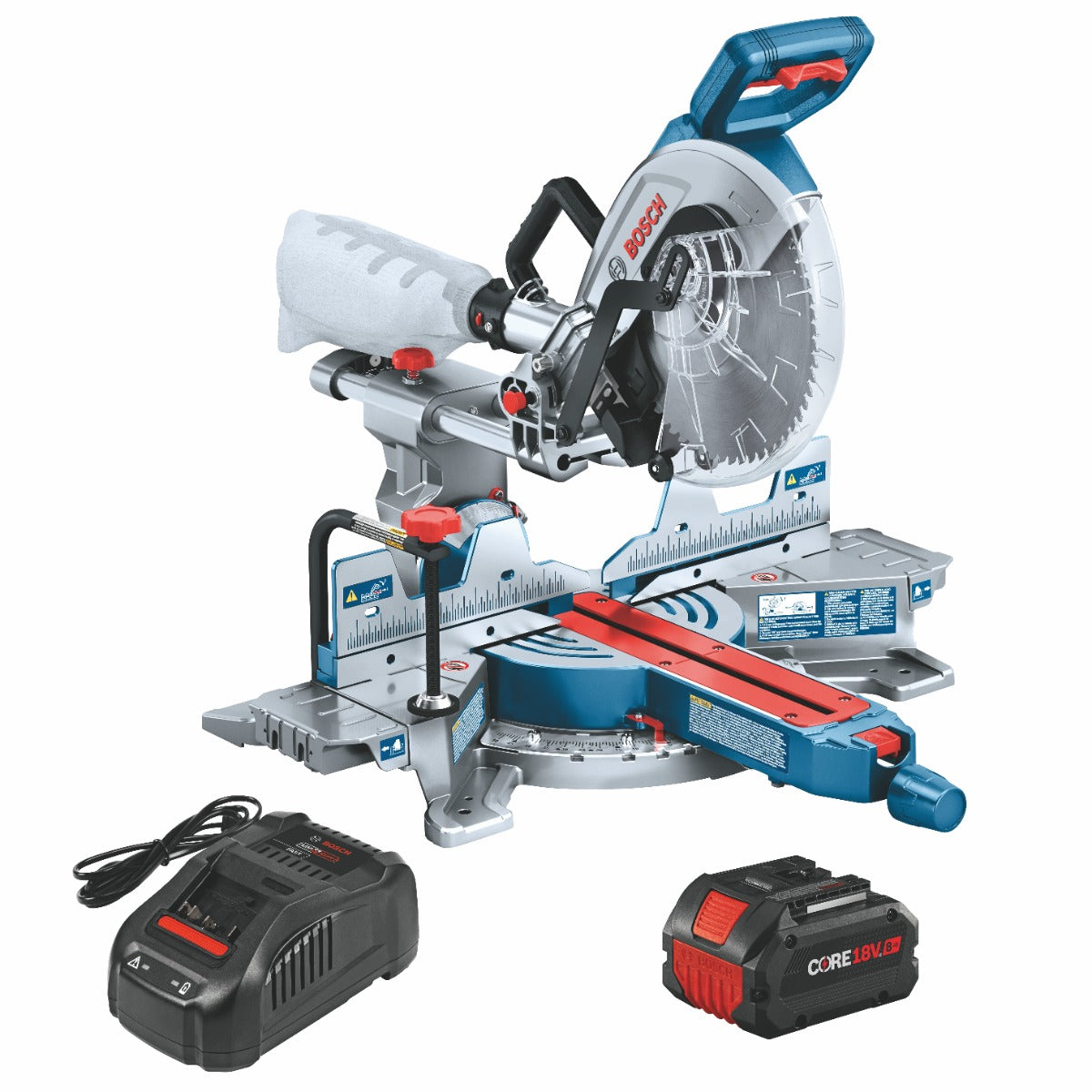 Bosch 18V PROFACTOR 10 in Slide Miter Saw Kit with 80 Ah CORE Performance Battery GCM18V-10SDN14