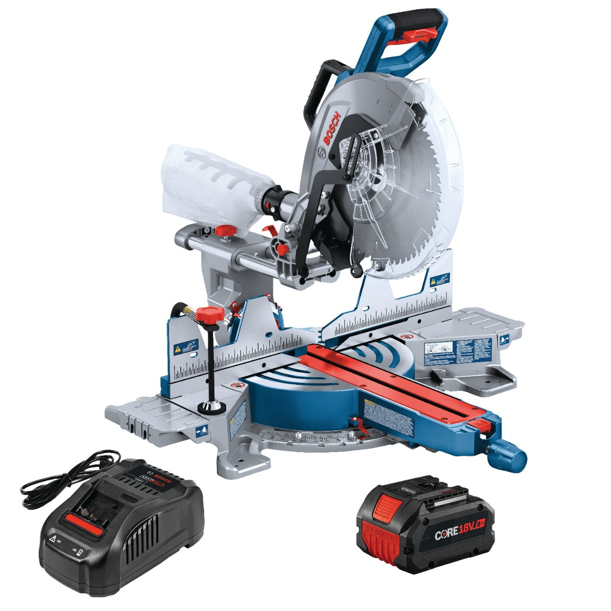 Bosch 18V PROFACTOR 12 in Slide Miter Saw Kit with 80 Ah CORE Performance Battery GCM18V-12SDN14