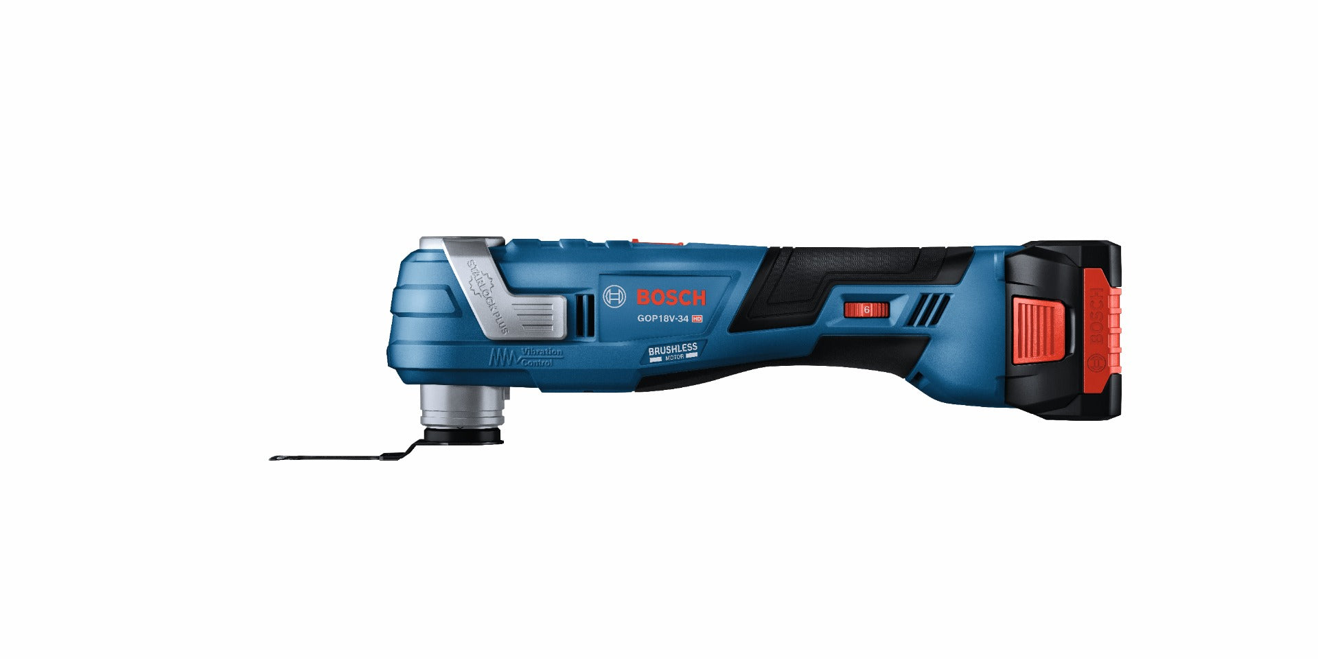 Bosch 18V Oscillating Kit w/ Adv. Battery, 3 Blades/Sanding Pads GOP18V-34B14