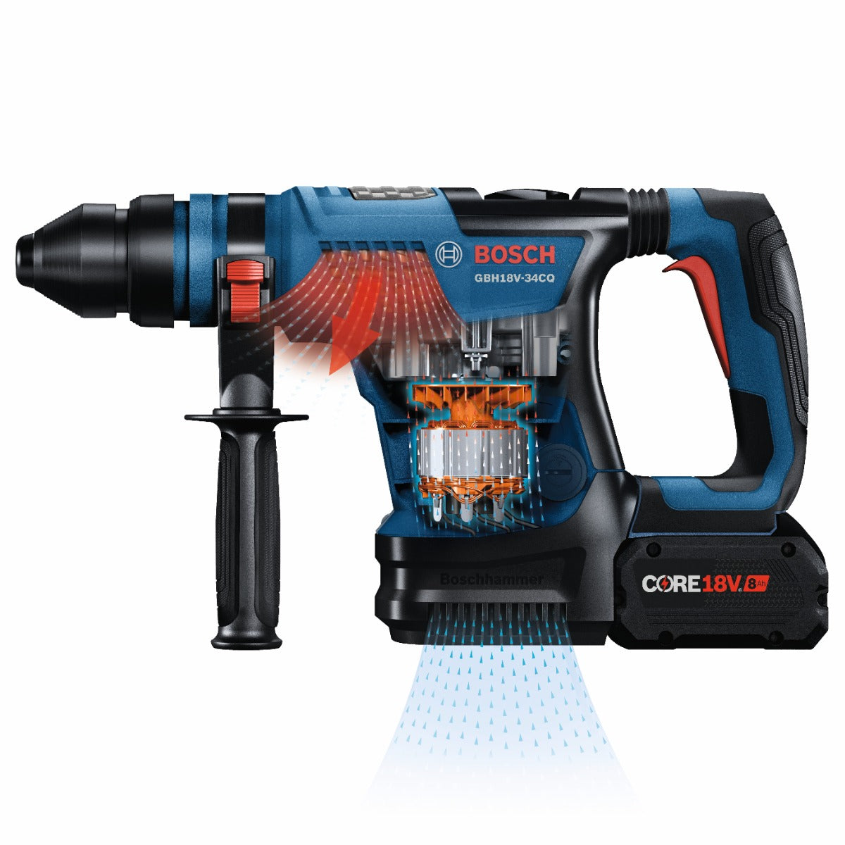 Bosch 18V 1-1/4 SDSplus Rotary Hammer w/ 2 Batteries GBH18V-34CQB24