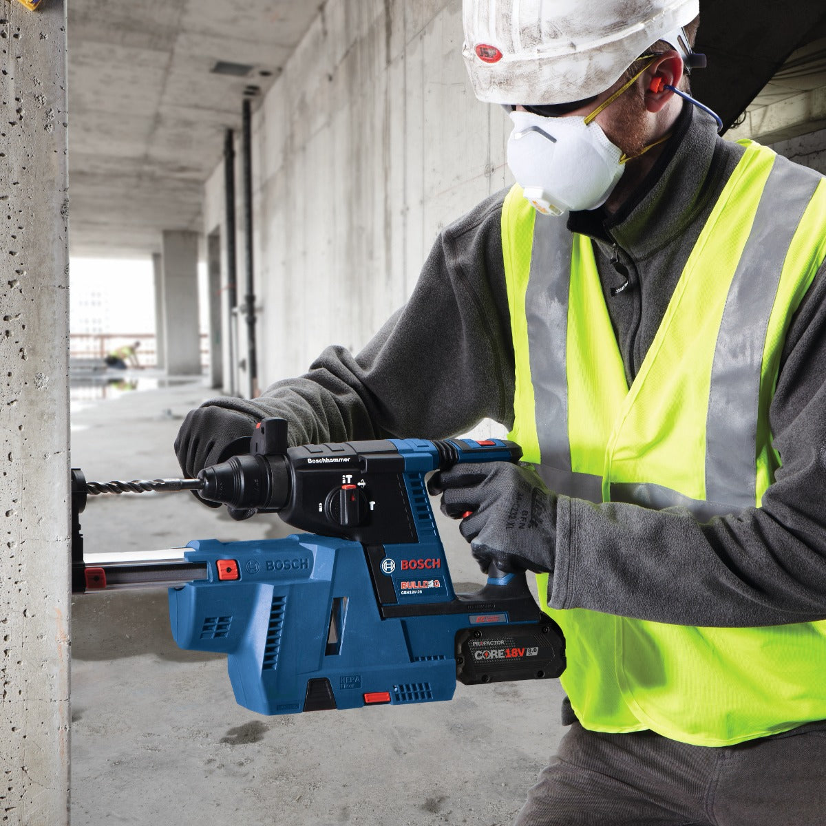 Bosch 18V Brushless 1" SDSplus D-Handle Rotary Hammer GBH18V-26DK24