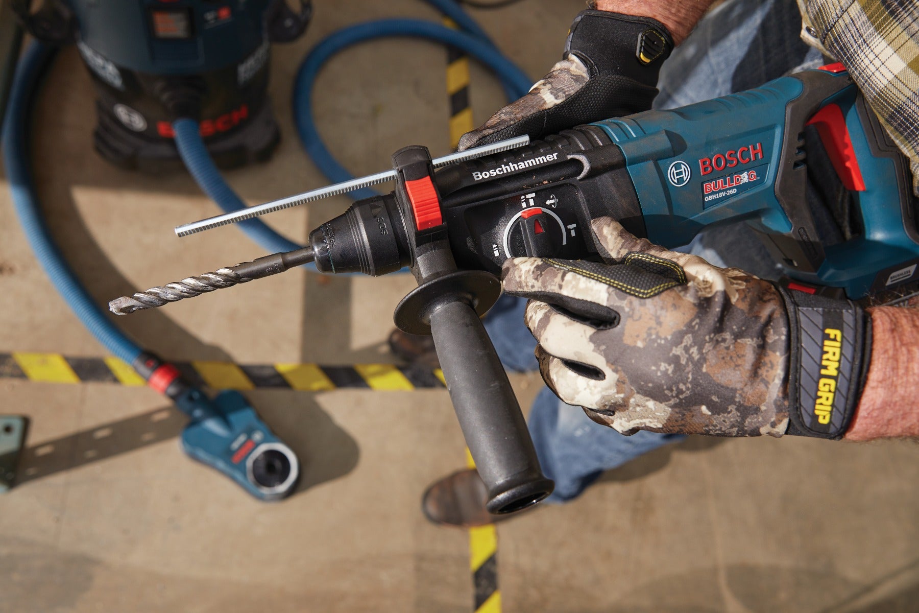 Bosch 18V Brushless 1" SDSplus D-Handle Rotary Hammer (Bare) GBH18V-26DN