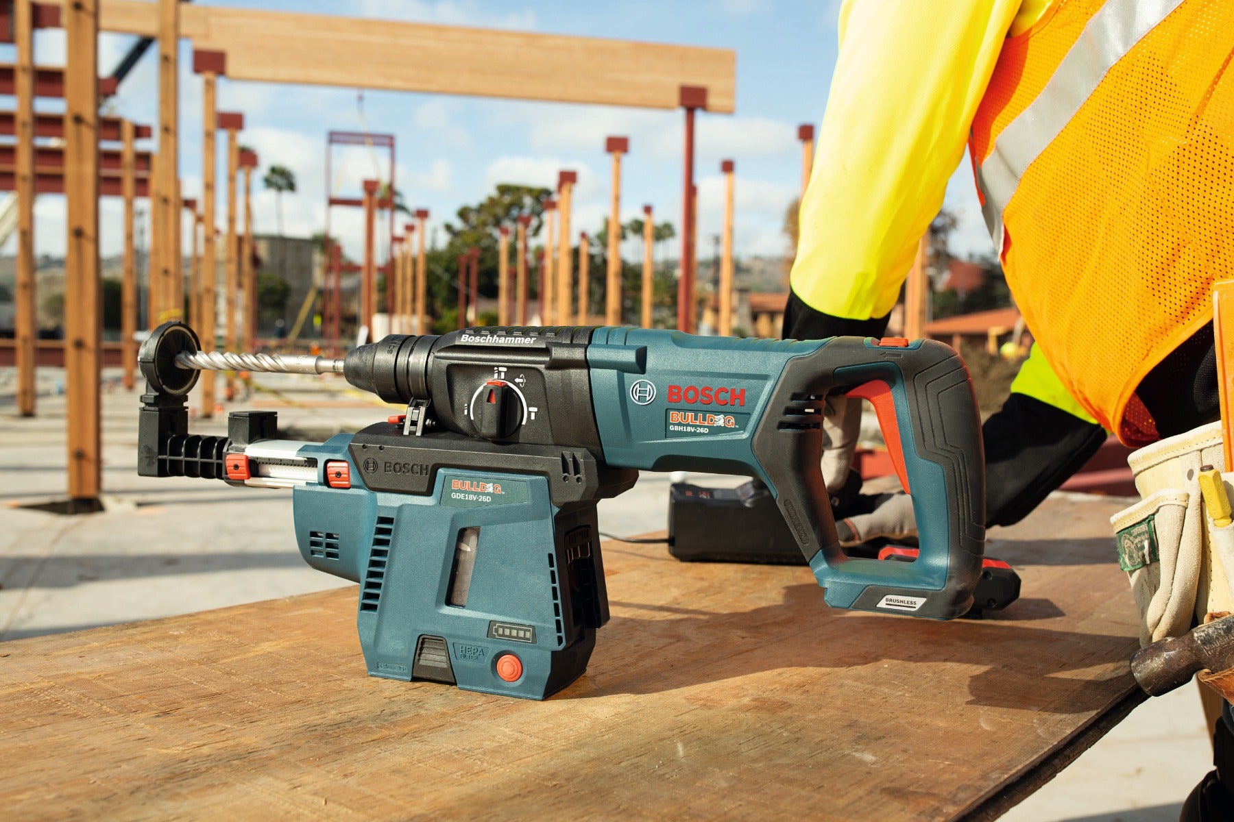 Bosch 18V Dust Collection Attachment, Hammers w/ Battery GDE18V-26DB15