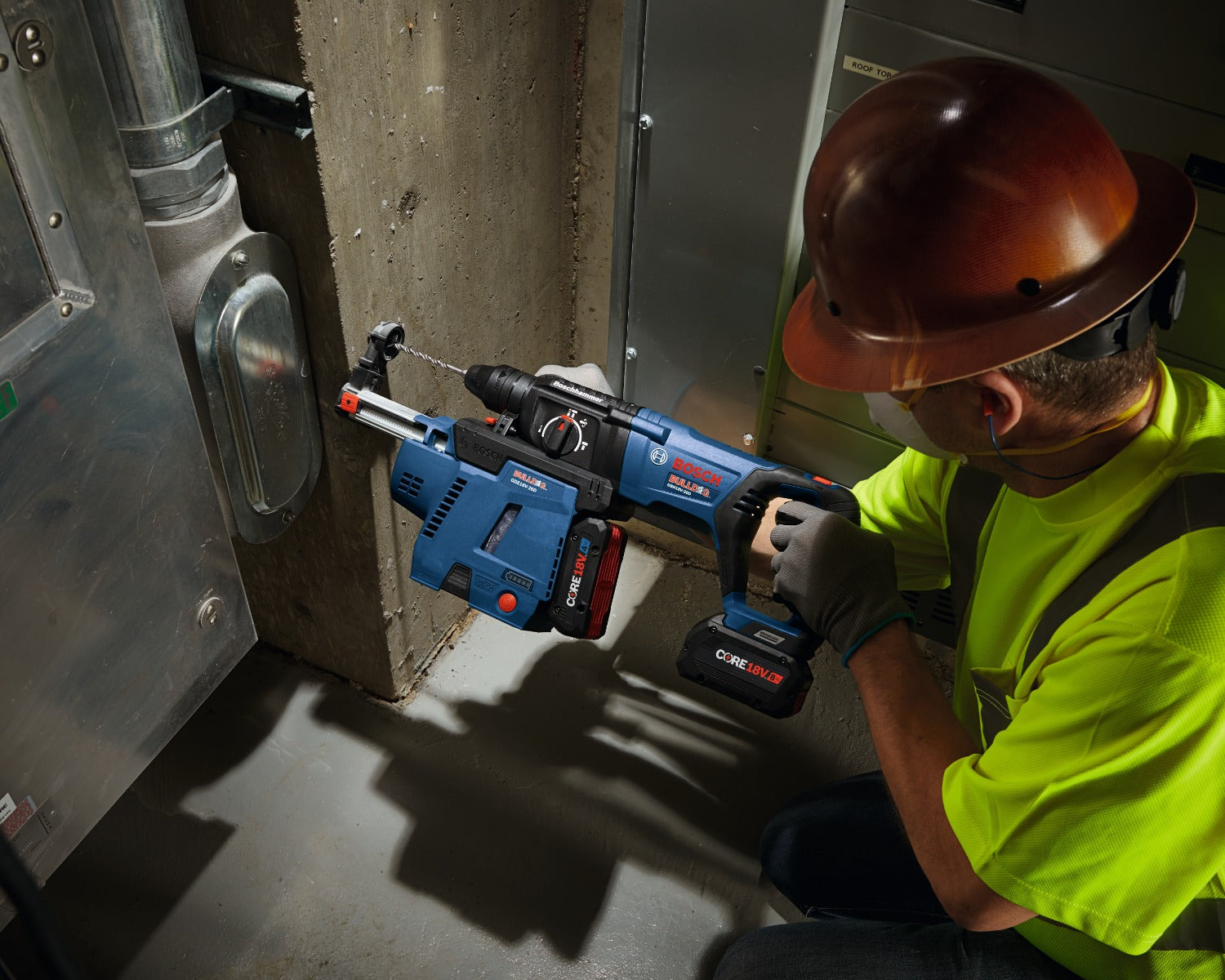 Bosch 18V Dust Collection Attachment, Hammers w/ Battery GDE18V-26DB15