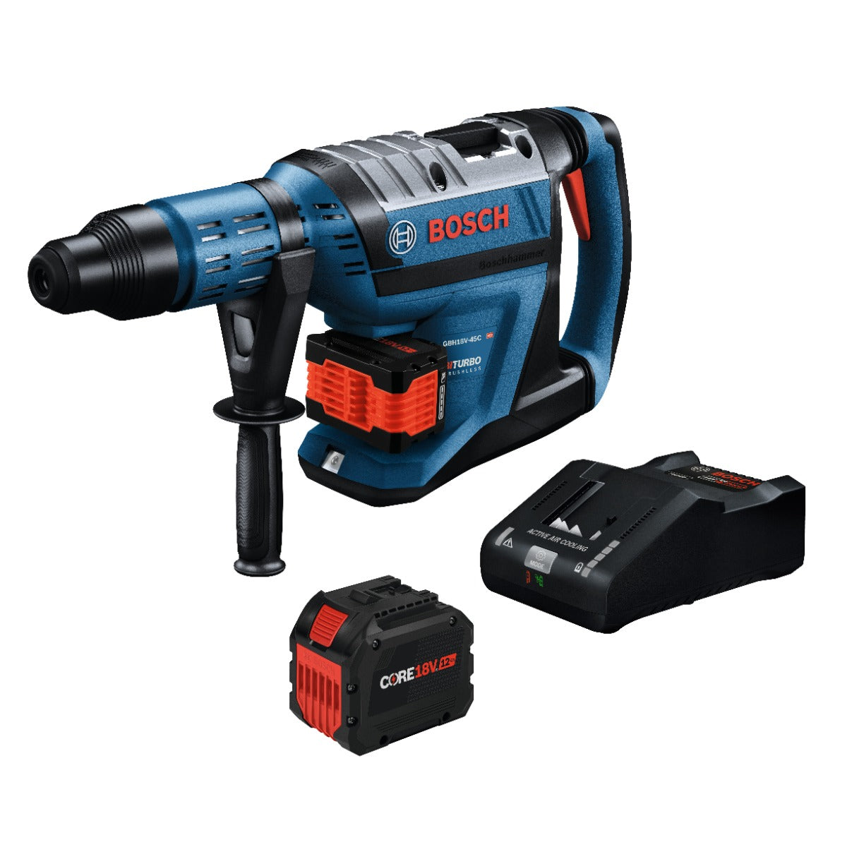 Bosch 18V PROFACTOR 1-7/8 in. SDS-max Rotary Hammer Kit with (2) 12.0Ah Batteries GBH18V-45L212