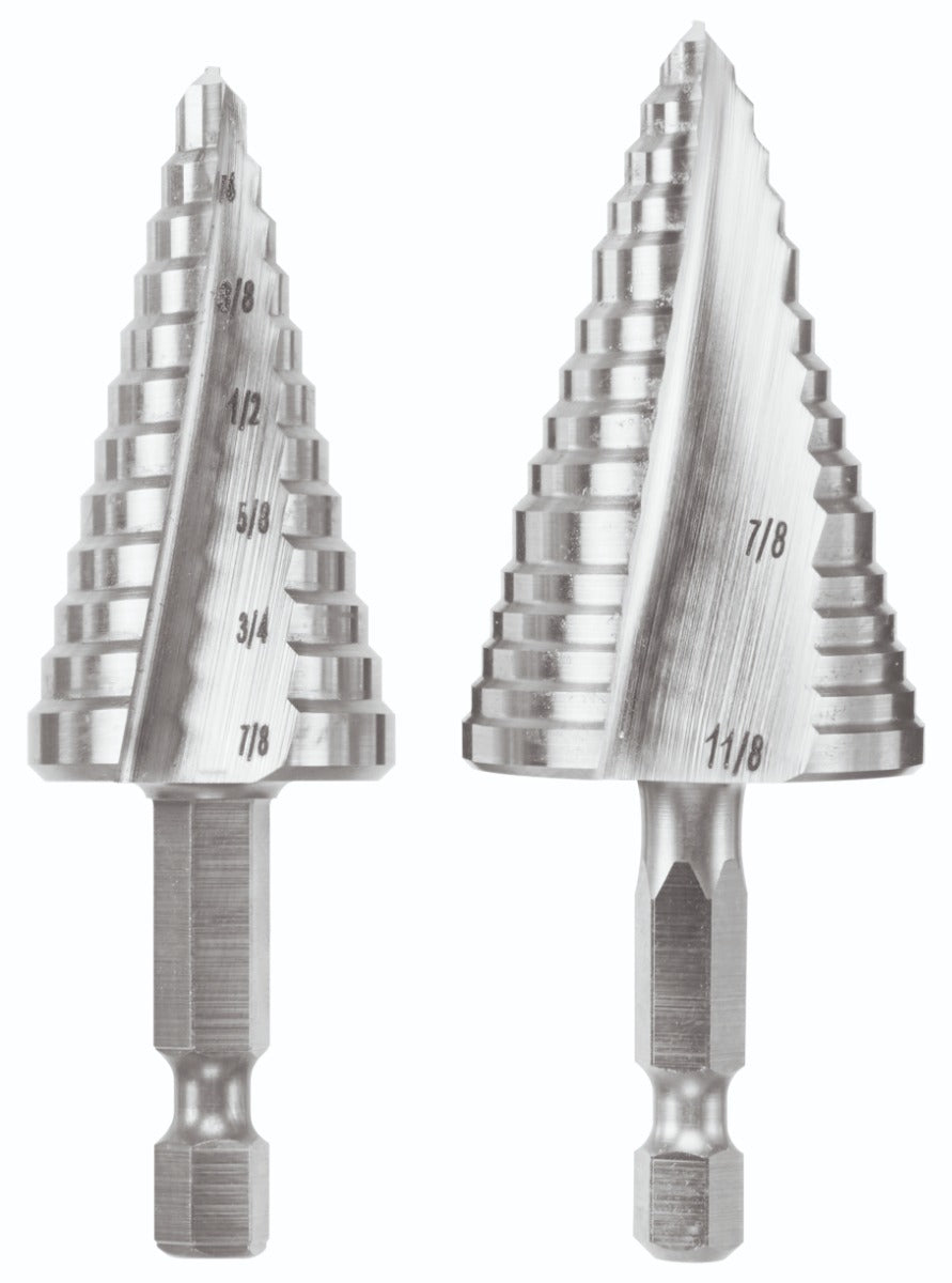 Bosch 2-Piece High-Speed Steel Impact Tough Turbo Step Drill Bit Set
