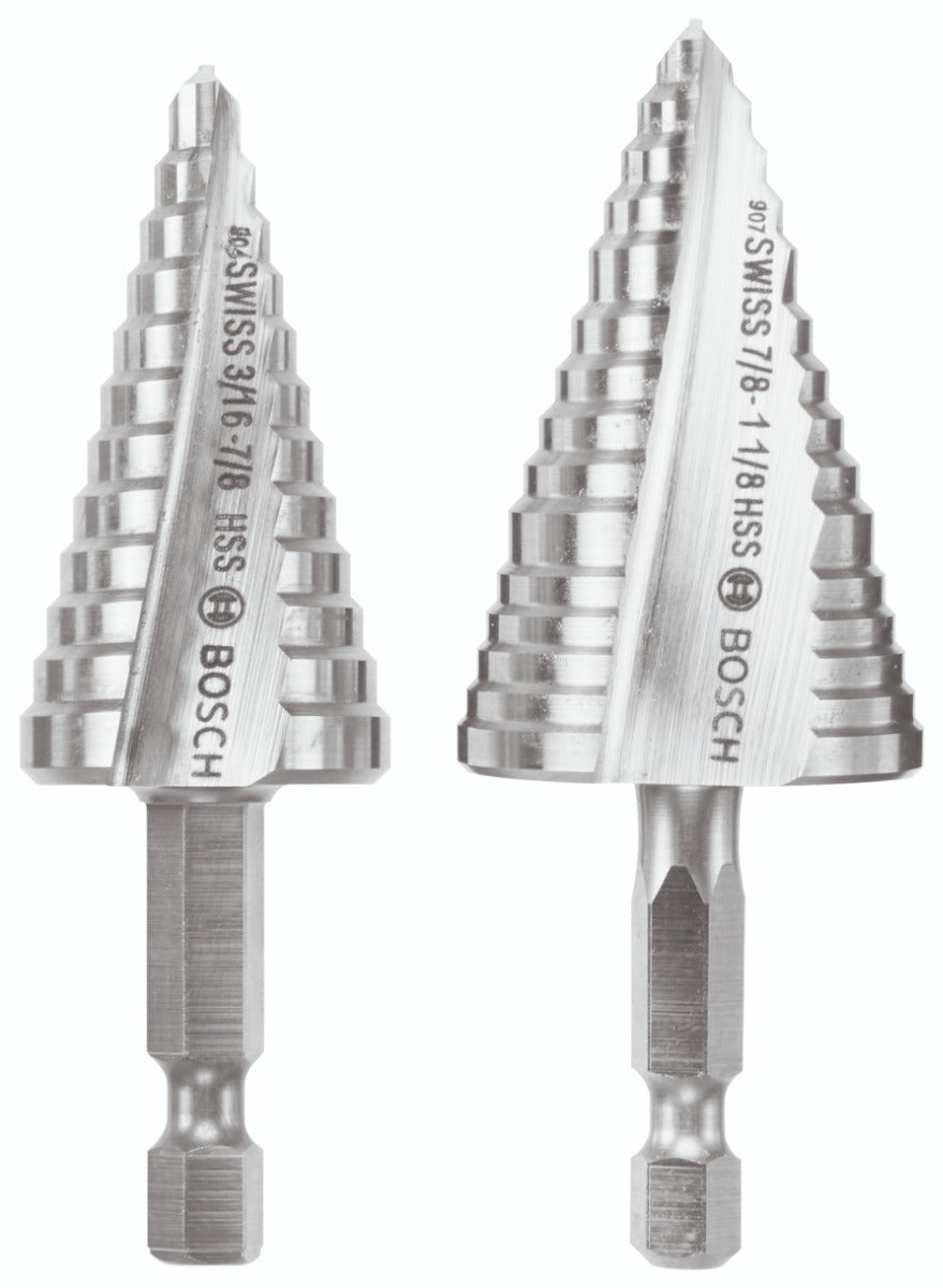Bosch 2 pc High-Speed Steel Impact Tough Turbo Step Bit Set IMSDC002