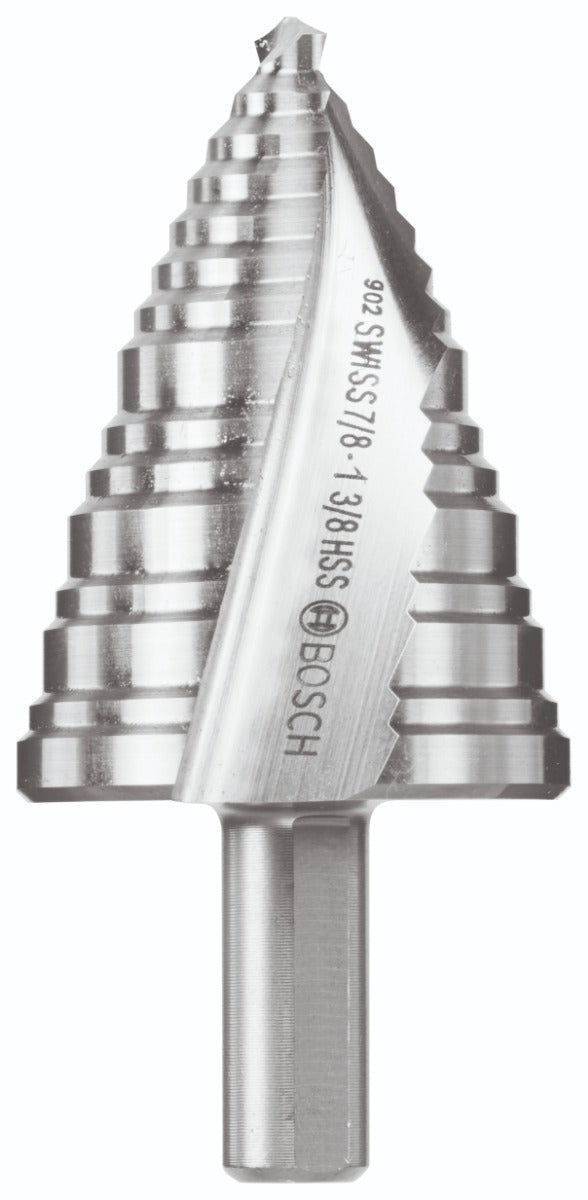 Bosch 1/4 in. to 1-3/8 in. High-Speed Steel Turbo Step Drill Bit