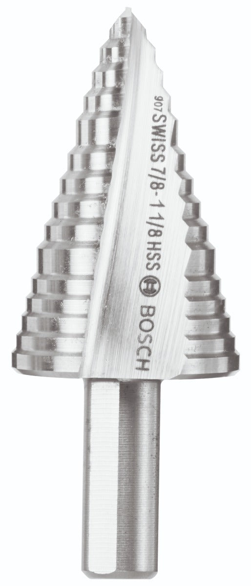 Bosch 1/4 in. to 7/8 in. High-Speed Steel Turbo Step Drill Bit