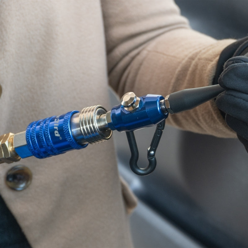 Blubird Clean Sweep Aluminum Mini Air Blow Gun Kit w/ 3 Nozzles, Rubber Tip, Push Button Activation, Belt Clip CS185-2