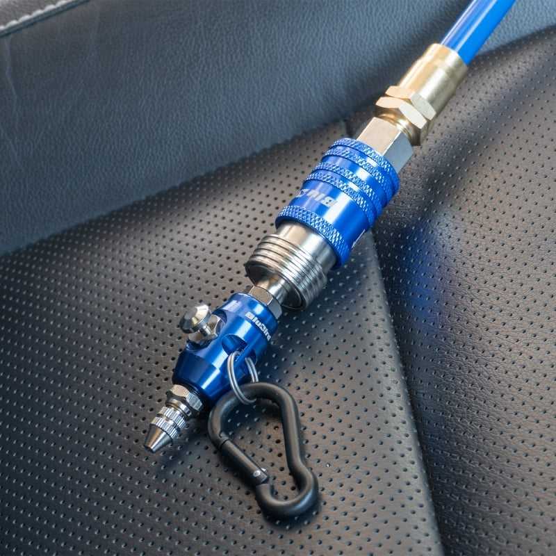 Blubird Clean Sweep Aluminum Mini Air Blow Gun Kit w/ 3 Nozzles, Rubber Tip, Push Button Activation, Belt Clip CS185-2