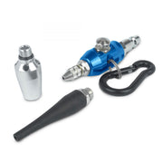 Clean Sweep Aluminum Mini Air Blow Gun Kit w/ 3 Nozzles, Rubber Tip, Push Button Activation, Belt Clip