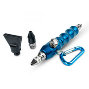 Clean Sweep Aluminum Air Blow Gun Kit w/ Three Finger Grip, 3 Nozzles, Rubber Tip, Air Spreader, Push Button Activation, Belt Clip