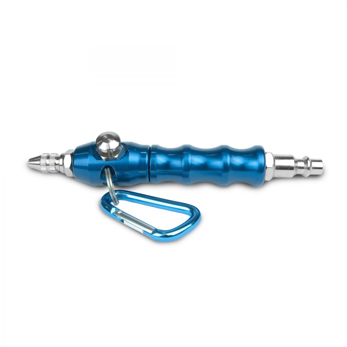 Blubird Clean Sweep Aluminum Air Blow Gun Kit w/ Three Finger Grip, 3 Nozzles, Rubber Tip, Air Spreader, Push Button Activation, Belt Clip CS186-2